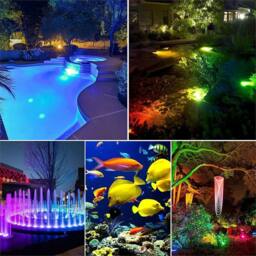 Nordara 3-in-1 Solar RGB LED Pond Underwater Fountain Light in Black - thumbnail 4