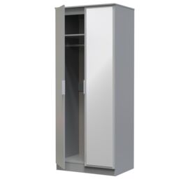 Ready Assembled 2 U Dover 2 Door Mirrored Robe (Ready Assembled) in Dark Grey - thumbnail 5