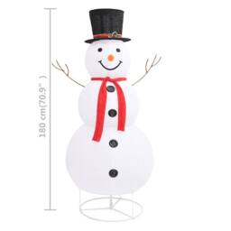 Berkfield Home Fabric Decorative Christmas Snowman Figure LED Luxury Fabric 180cm - thumbnail 8