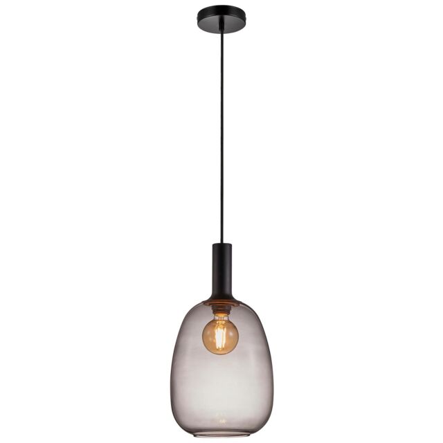 Nordlux Modern Indoor Pendant Light Black Glass E27 Hand Blown - Mains Powered, IP20 - image 1