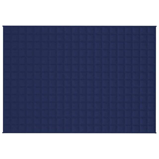 Berkfield Home Weighted Blanket Blue 138x200 cm Single 6 kg Fabric in Dark Navy - image 1