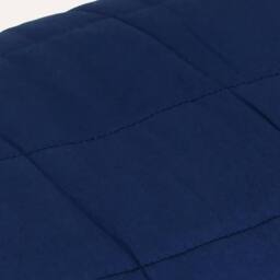 Berkfield Home Weighted Blanket Blue 138x200 cm Single 6 kg Fabric in Dark Navy - thumbnail 4
