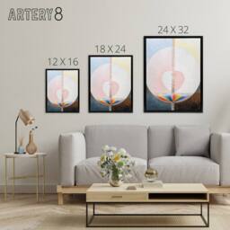 "Artery8 Hilma Af Klint Group Ix Uw No 25 The Dove Framed Canvas Wall Art Print - Size: W12"" x H16""" - thumbnail 4