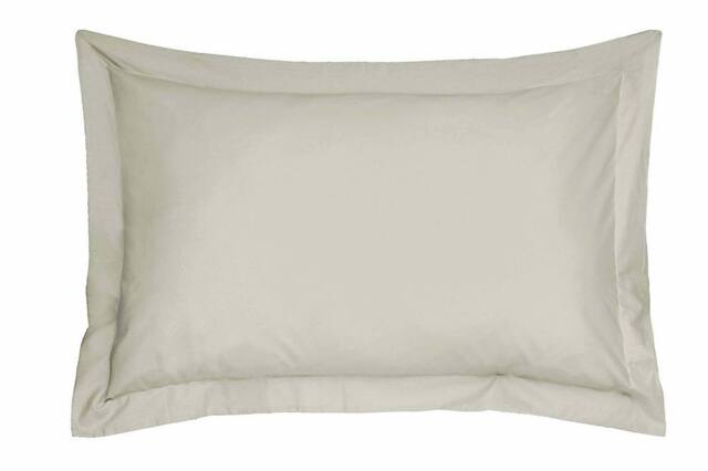 Smart Living Luxury 100% Egyptian Cotton Oxford Pillowcase Pair in Natural - Size: Standard Pillow Case