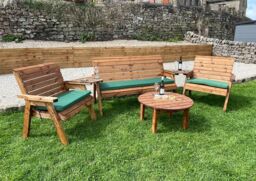 Charles Taylor Trading Large Five Seat Mutli Set With Round Coffee in Brown - thumbnail 3