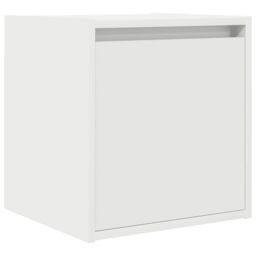 Berkfield Home Wall-Mounted Bedside Cabinet White 38x34x40 cm - Size: 38 x 34 x 40 cm - thumbnail 2