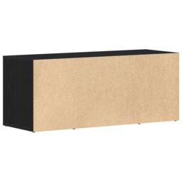 Berkfield Home TV Cabinet Black Oak 100x35x40 cm Engineered Wood - Size: 100 x 35 x 40 cm - thumbnail 8
