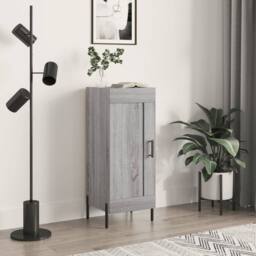 Berkfield Home Sideboard Grey Sonoma 34.5x34x90 cm Engineered Wood - thumbnail 2