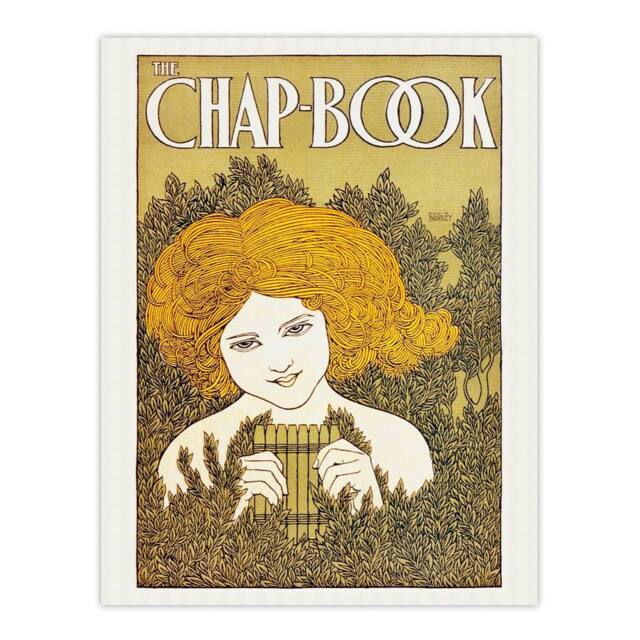 "Artery8 W H Bradley The Chapbook The Pipes June Vintage Cover Wall Art Print in Green - Size: W12"" x H16""" - image 1