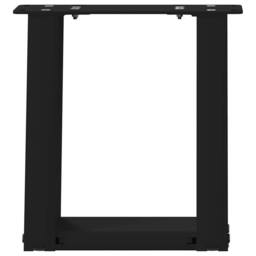 Berkfield Home Coffee Table Legs U-Shaped 2 pcs Black 30x(30-31) cm Steel - thumbnail 5