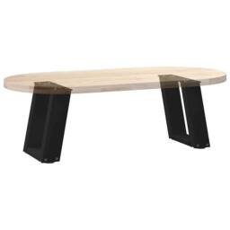 Berkfield Home Coffee Table Legs U-Shaped 2 pcs Black 30x(30-31) cm Steel - thumbnail 8