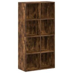 Berkfield Home Classic Book Cabinet/Sideboard Smoked Oak 66x30x130 cm Engineered Wood in Brown - Size: 66 x 30 x 130 cm - thumbnail 3