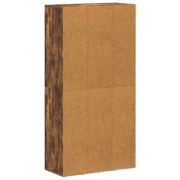 Berkfield Home Classic Book Cabinet/Sideboard Smoked Oak 66x30x130 cm Engineered Wood in Brown - Size: 66 x 30 x 130 cm - thumbnail 6