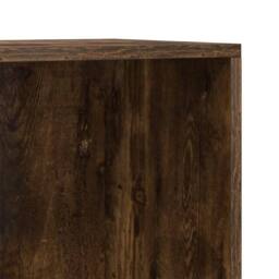 Berkfield Home Classic Book Cabinet/Sideboard Smoked Oak 66x30x130 cm Engineered Wood in Brown - Size: 66 x 30 x 130 cm - thumbnail 7
