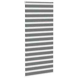 Berkfield Home Elegant Zebra Blind Dark Grey 105x200 cm Fabric Width 100.9 cm Po - thumbnail 1