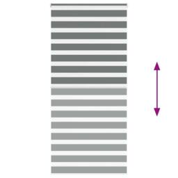 Berkfield Home Elegant Zebra Blind Dark Grey 105x200 cm Fabric Width 100.9 cm Po - thumbnail 5