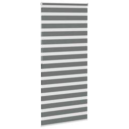 Berkfield Home Elegant Zebra Blind Dark Grey 105x200 cm Fabric Width 100.9 cm Po - thumbnail 4