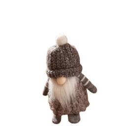 Samuel Alexander 16cm Grey Gonk with Bobble Hat Hanging Christmas Pendant Decoration - thumbnail 1