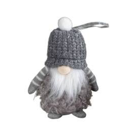 Samuel Alexander 16cm Grey Gonk with Bobble Hat Hanging Christmas Pendant Decoration - thumbnail 8