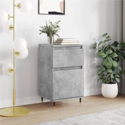 Berkfield Home Sideboard Concrete Grey 40x35x70 cm Engineered Wood - Size: 40 x 35 x 70 cm - thumbnail 2