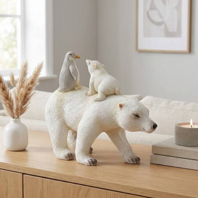 Garden Greatness Polar Bear Baby Bear Penguin Ornament - Size: 1 Pack - image 1