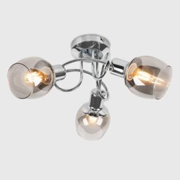 ValueLights Zarah 3 Way Silver Ceiling Bar Light - thumbnail 2