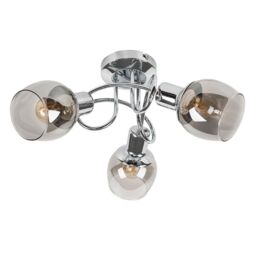 ValueLights Zarah 3 Way Silver Ceiling Bar Light