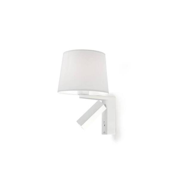 Netlighting 2 Light Indoor Wall Light White with Reading E27 Special Offer