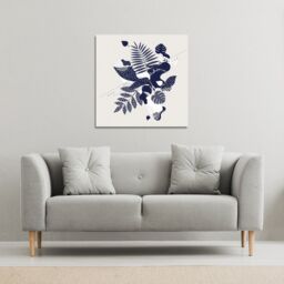 Benjamin Tate Design Decorative Leaf Prints (Canvas Print) / 46 x 46 x 4cm in Natural - Size: 46 x 46 x 4 cm - thumbnail 1