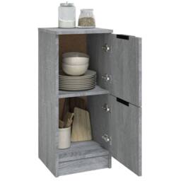Berkfield Home Sideboard Grey Sonoma 30x30x70 cm Engineered Wood - Size: 30 x 30 x 70 cm - thumbnail 4