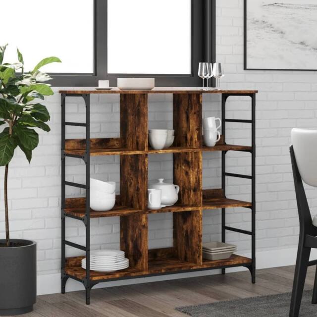 Berkfield Home Sideboard Smoked Oak 102x32x103.5 cm Engineered Wood in Brown - image 1