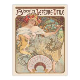 "Artery8 Biscuits Lefevre Utile Vintage French Ad Wall Art Print Mucha - Size: W12"" x H16""" - thumbnail 1