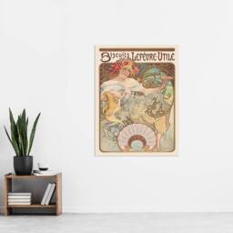 "Artery8 Biscuits Lefevre Utile Vintage French Ad Wall Art Print Mucha - Size: W12"" x H16""" - thumbnail 4
