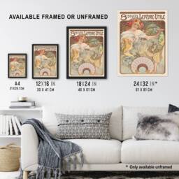"Artery8 Biscuits Lefevre Utile Vintage French Ad Wall Art Print Mucha - Size: W12"" x H16""" - thumbnail 3