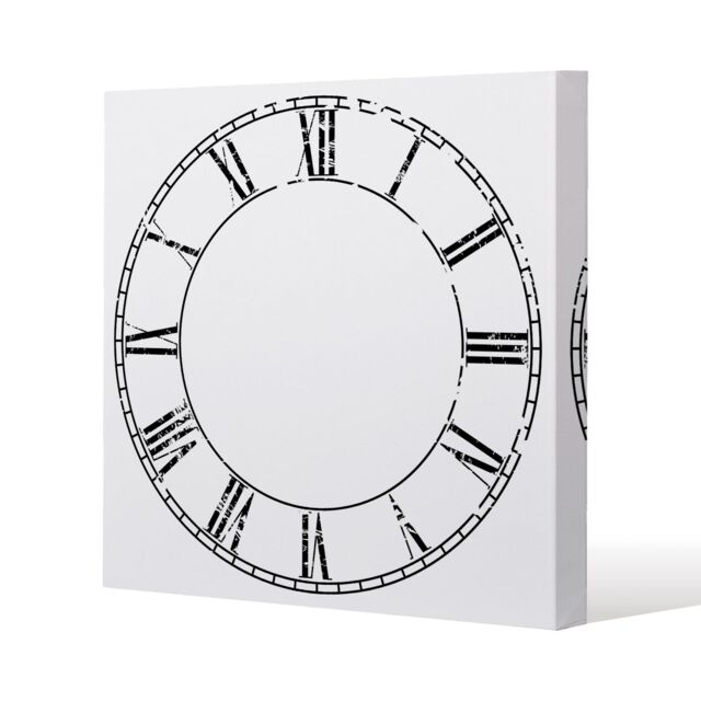 Benjamin Tate Design Roman Numeral Clock (Canvas Print) / 127 x 127 x 4cm in Natural - Size: 127 x 127 x 4 cm - image 1