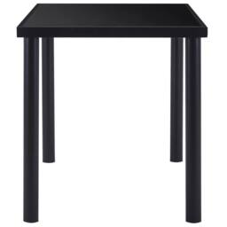 Berkfield Home Modern Dining Table Black 140x70x75 cm Tempered Glass - Size: 140 x 70 x 75 cm - thumbnail 1