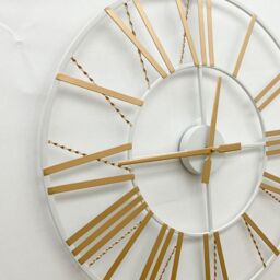 Minster Wall Clock - L2 x W60 x H60 cm - White/Brown in White - Size: 1 Pack - thumbnail 2