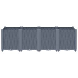 Berkfield Home Garden Planter Blue Grey 160x40x53 cm PP - Size: 160 x 40 x 53 cm - thumbnail 3