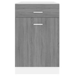 Berkfield Home Durable Drawer Bottom Cabinet Grey Sonoma 50x46x81, 5 cm Engineere - thumbnail 5