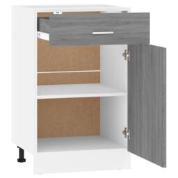 Berkfield Home Durable Drawer Bottom Cabinet Grey Sonoma 50x46x81, 5 cm Engineere - thumbnail 7