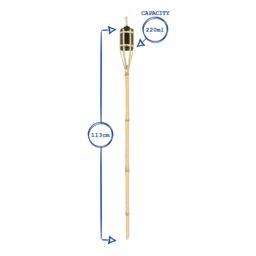 Harbour Housewares Bamboo Garden Fire Torches - 113cm - Pack of 12 in Black - thumbnail 3