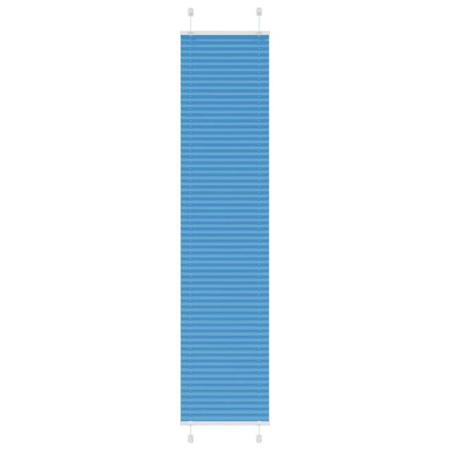 Berkfield Home Pleated Blind Blue 45x200 cm Fabric Width 44.4 cm Polyester - image 1