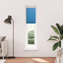 Berkfield Home Pleated Blind Blue 45x200 cm Fabric Width 44.4 cm Polyester - thumbnail 2