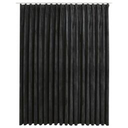 Berkfield Home Blackout Curtain with Hooks Velvet Anthracite 290x245 cm - thumbnail 2