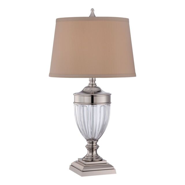 Loops Table Lamp Highly Polished Nickel Finish LED E27 100W Single Bulb d02195 in Metallics