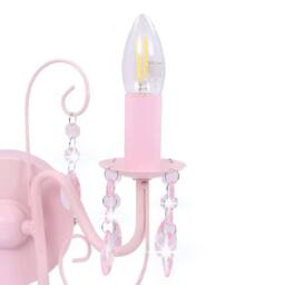 Berkfield Home Wall Lamp with Beads Pink 2 x E14 Bulbs - thumbnail 5