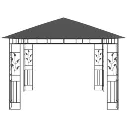 Berkfield Home Gazebo with Mosquito Net 3x3x2.73 m Anthracite 180 g/m ² in Dark Grey - thumbnail 1