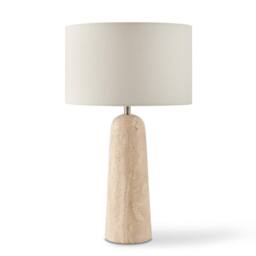 FurnitureboxUK Teresia Travertine Stone Table Lamp in Beige - thumbnail 4