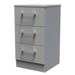 Swift Devon 3 Piece Bedroom Set (Wardrobe, Chest & Bedside) in Dusk Grey - Ready Assembled in Dark Grey - thumbnail 5