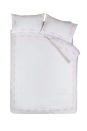 Catherine Lansfield 'Bow Embroidery' Duvet Cover Set in Pink - Size: Single - thumbnail 5